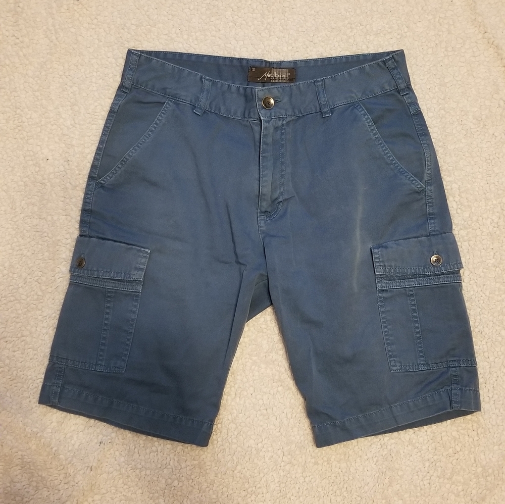 Blue Cargo Shorts